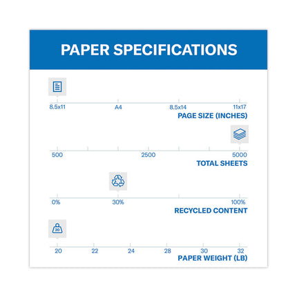 Colors Print Paper, 20 lb Bond Weight, 8.5 x 11, Salmon, 500 Sheets/Ream, 10 Reams/Carton