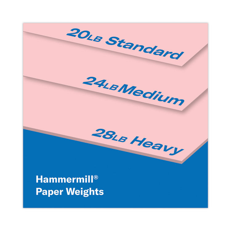 Colors Print Paper, 20 lb Bond Weight, 8.5 x 11, Pink, 500 Sheets/Ream, 10 Reams/Carton