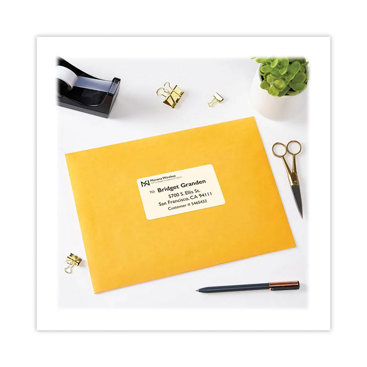 Shipping Labels with TrueBlock Technology, Laser Printers,  2.5 x 4, White, 8/Sheet, 100 Sheets/Pack