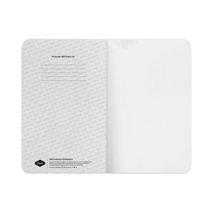 Classic Layflat Softcover Notebook, Mushroom Artwork, Medium/College Rule, Navy Blue/Multicolor Cover, (72) 8 x 5 Sheets