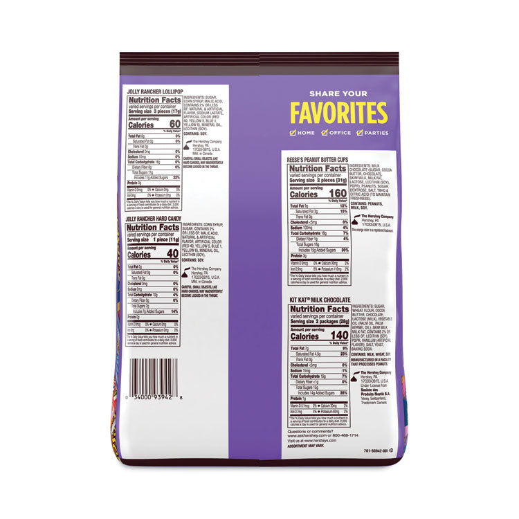 Snack-Size Sweets and Chocolate Assortment Party Pack, 34.19 oz Bag