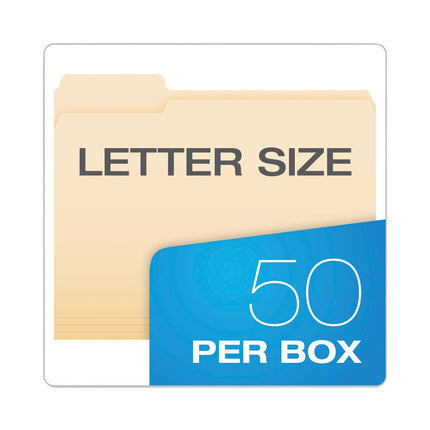 Hanging File Folder Combo Kit, Letter Size, (25) 1/5-Cut Standard Green Hanging Folders, (50) 1/3-Cut Manila File Folders