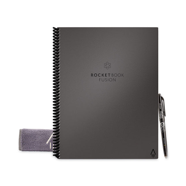 Fusion Smart Notebook, Seven Assorted Page Formats (Set 1), Gray Cover, (21) 11 x 8.5 Sheets