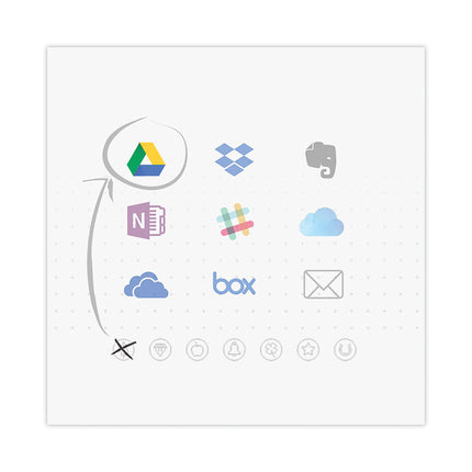 Flip Smart Notepad, Teal Cover, Lined/Dot Grid Rule, 8.5 x 11, White, 16 Sheets