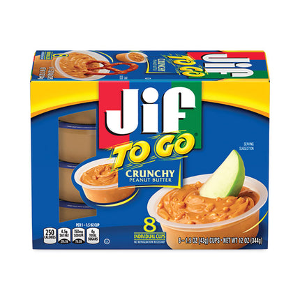 Spreads, Crunchy Peanut Butter, 1.5 oz Cup, 8/Box