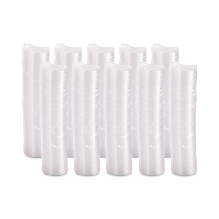 Non-Vented Container Lids, Clear, Plastic, 100/Pack, 10 Packs/Carton