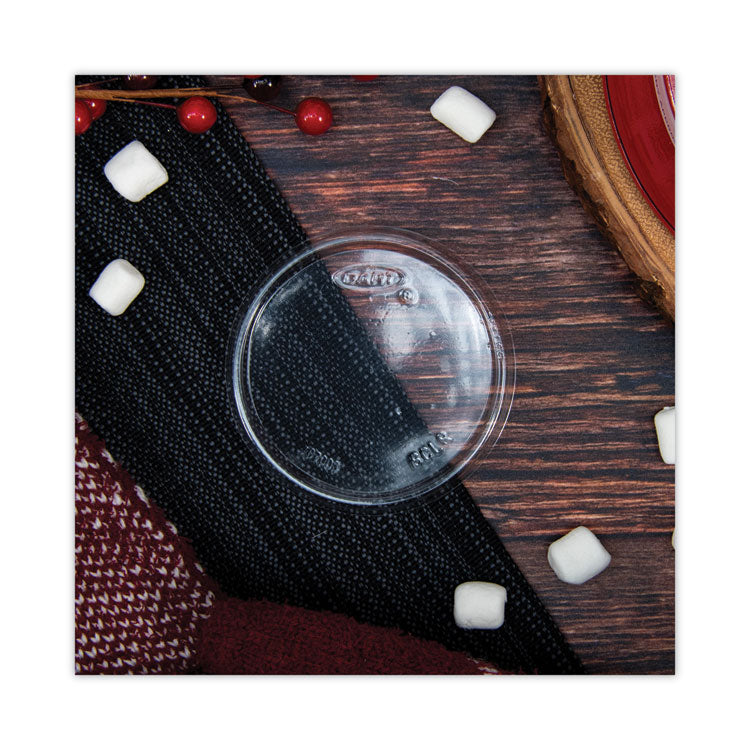 Non-Vented Container Lids, Clear, Plastic, 100/Pack, 10 Packs/Carton