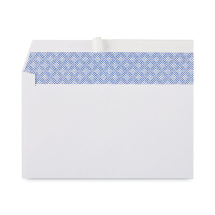 Peel Seal Strip Security Tint Business Envelope, #10, Square Flap, Self-Adhesive Closure, 4.25 x 9.63, White, 500/Box