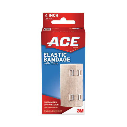 Elastic Bandage With E-Z Clips, 4 X 64