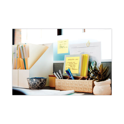 Pop-up Note Dispenser/Value Pack, For 4 x 4 Pads, Black/Clear, Includes (3) Canary Yellow Super Sticky Pop-up Pad