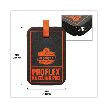 ProFlex 365 Mini Foam Kneeling Pad, Carabiner, 1", Mini, Black