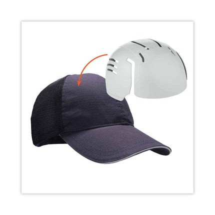 Skullerz 8946 Baseball Cap with Bump Cap Insert, OS, Navy
