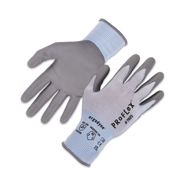 ProFlex 7025 ANSI A2 PU Coated CR Gloves, Blue, 2X-Large, 12 Pairs/Pack