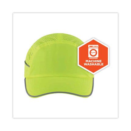 Skullerz 8955 Lightweight Bump Cap Hat, Long Brim, Lime