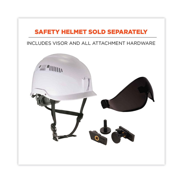 Skullerz 8991 Safety Helmet Visor, Polycarbonate, 6 x 12 x 4, Smoke