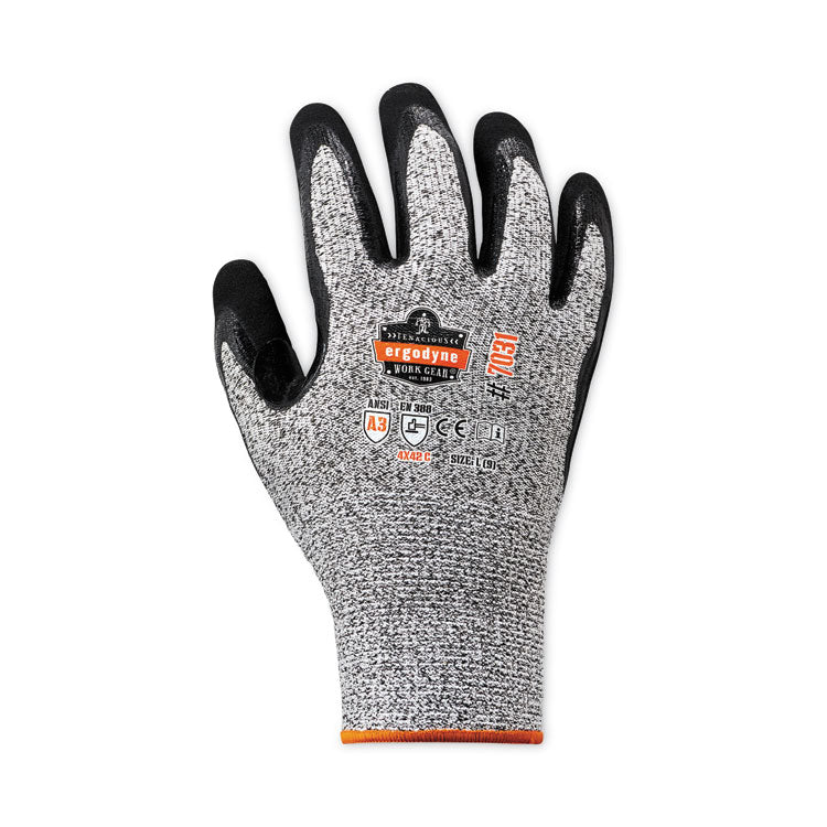 ProFlex 7031 ANSI A3 Nitrile-Coated CR Gloves, Gray, Large, Pair