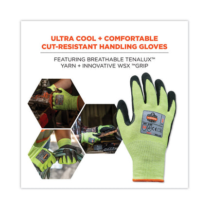 ProFlex 7041 ANSI A4 Nitrile-Coated CR Gloves, Lime, Large, 144 Pairs