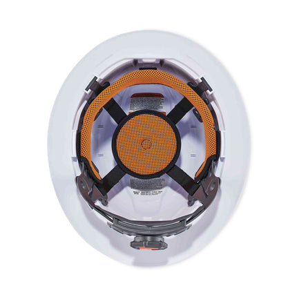 Skullerz 8971LED Class E Hard Hat Full Brim with LED Light, White