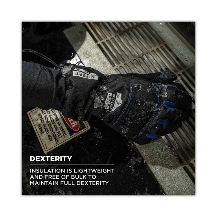 ProFlex 819WP Extreme Thermal WP Gloves, Black, Large, Pair