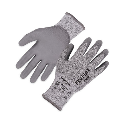 ProFlex 7030 ANSI A3 PU Coated CR Gloves, Gray, Medium, 12 Pairs/Pack