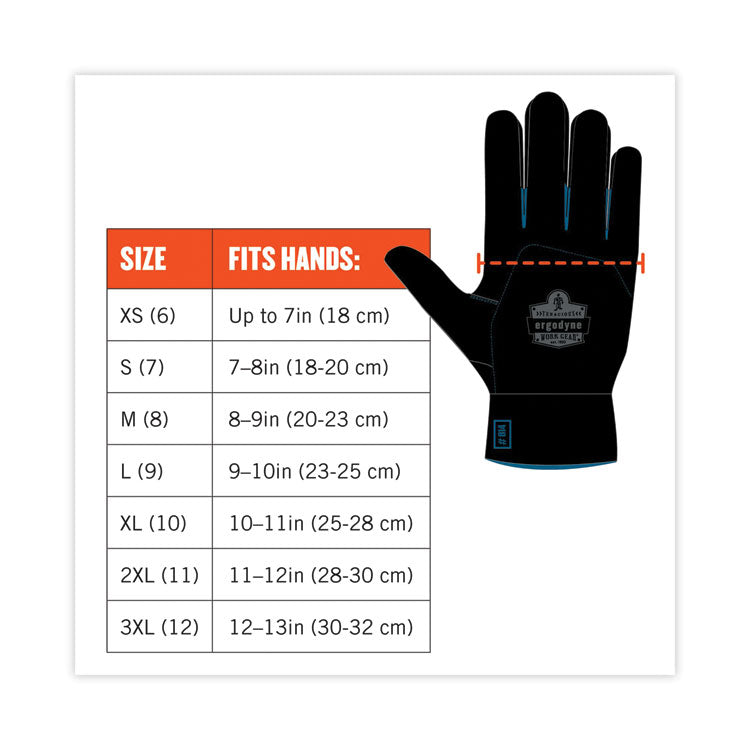 ProFlex 819WP Extreme Thermal WP Gloves, Black, Small, Pair
