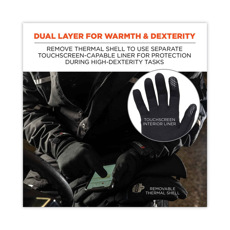 ProFlex 825WP Thermal Waterproof Winter Work Gloves, Black, Small, Pair