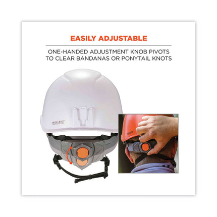 Skullerz 8974LED Class E Safety Helmet with 8981 Universal LED Headlamp, 6-Point Ratchet Suspension, White