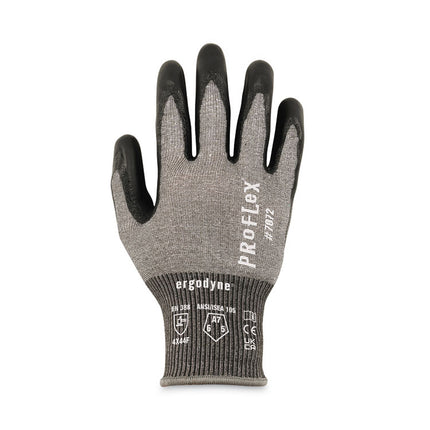 ProFlex 7072 ANSI A7 Nitrile-Coated CR Gloves, Gray, Small, 12 Pairs/Pack