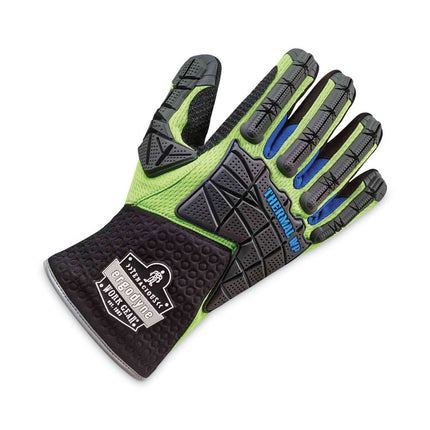 ProFlex 925WP Performance Dorsal Impact-Reducing Thermal Waterproof Gloves, Black/Lime, 2X-Large, Pair