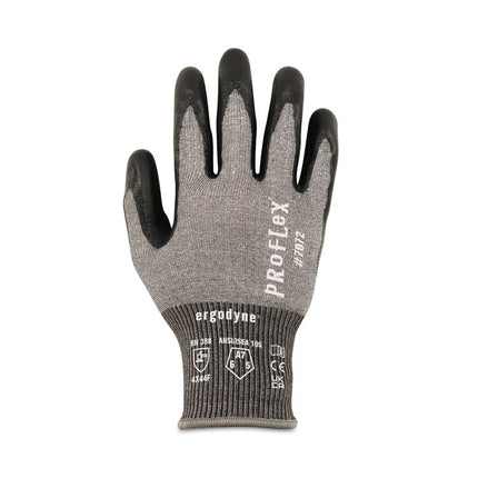 ProFlex 7072 ANSI A7 Nitrile-Coated CR Gloves, Gray, Large, 12 Pairs/Pack