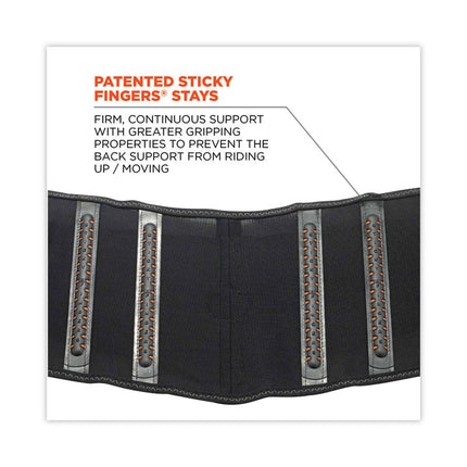 ProFlex 2000SF High-Performance Spandex Back Support Brace, 4X-Large, 52" to 58" Waist, Black