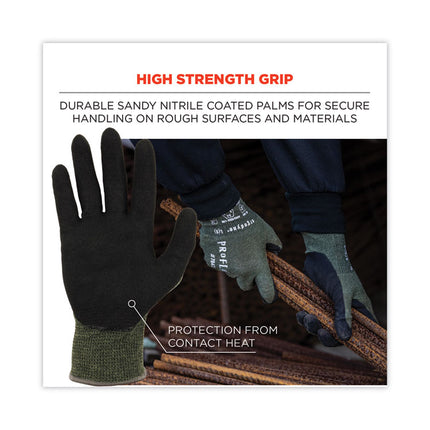 ProFlex 7042 ANSI A4 Nitrile-Coated CR Gloves, Green, Small, Pair