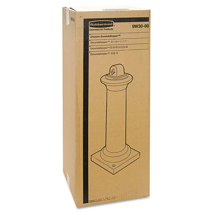 GroundsKeeper Tuscan Receptacle, 22.05 gal, 13 dia x 38.38h, Sandstone