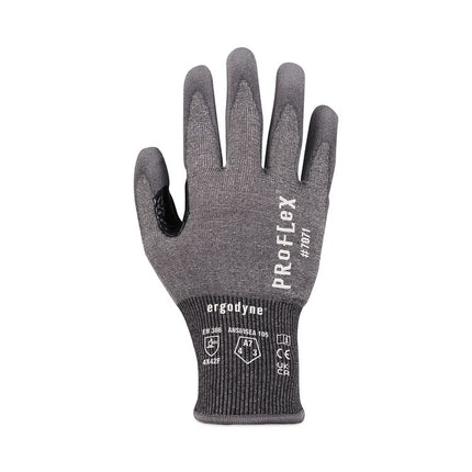 ProFlex 7071 ANSI A7 PU Coated CR Gloves, Gray, Medium, 12 Pairs/Pack