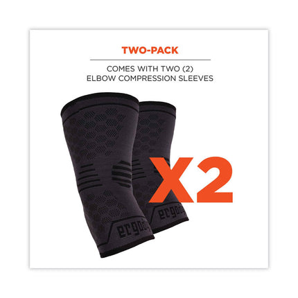 ProFlex 651 Elbow Compression Sleeve, Medium, Gray/Black