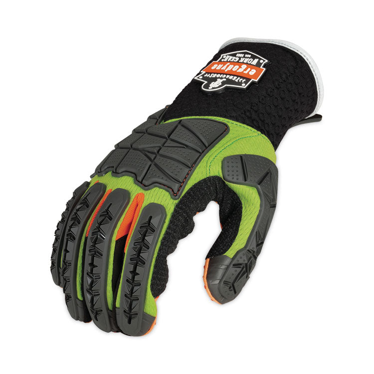 ProFlex 925F(x) Standard Dorsal Impact-Reducing Gloves, Black/Lime, X-Large, Pair