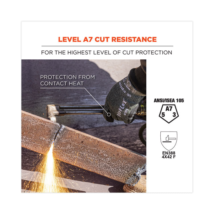 ProFlex 7070 ANSI A7 Nitrile Coated CR Gloves, Green, Large, Pair