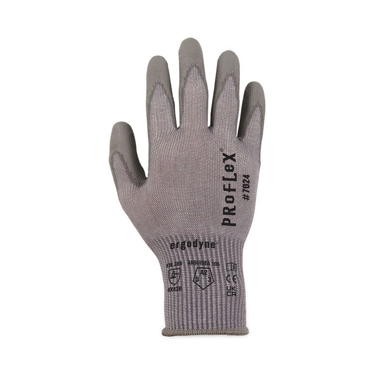 ProFlex 7024 ANSI A2 PU Coated CR Gloves, Gray, X-Large, Pair