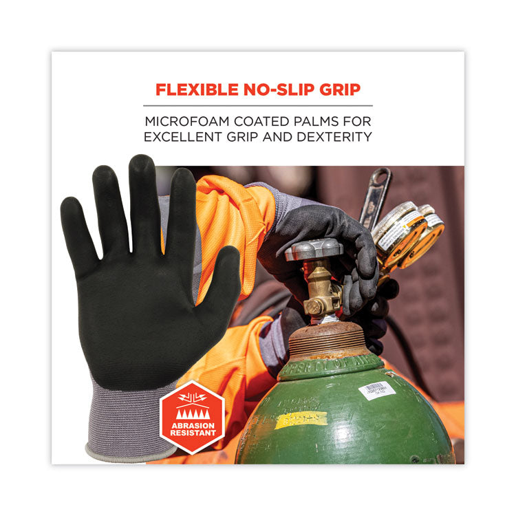 ProFlex 7000 Nitrile-Coated Gloves Microfoam Palm, Gray, Small, 12 Pairs/Pack