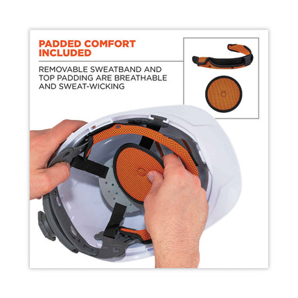 Skullerz 8970 Class E Hard Hat Cap Style, Orange