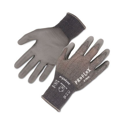 ProFlex 7044 ANSI A4 PU Coated CR Gloves, Gray, Medium, Pair