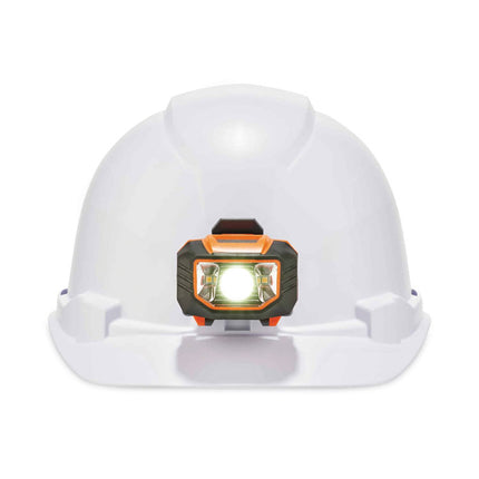 Skullerz 8970LED Class E Hard Hat Cap Style with LED Light, White