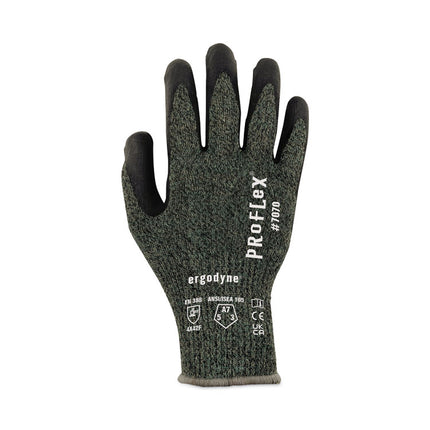 ProFlex 7070 ANSI A7 Nitrile Coated CR Gloves, Green, X-Large, Pair