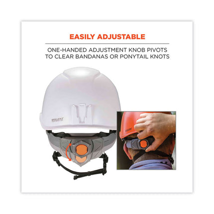 Skullerz 8974 Class E Safety Helmet, 6-Point Ratchet Suspension, White