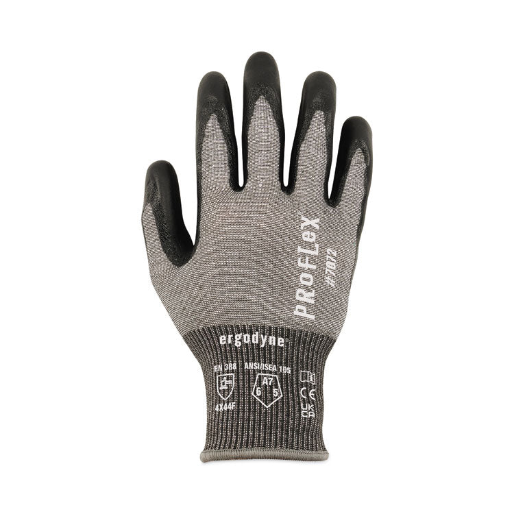 ProFlex 7072 ANSI A7 Nitrile-Coated CR Gloves, Gray, Medium, Pair