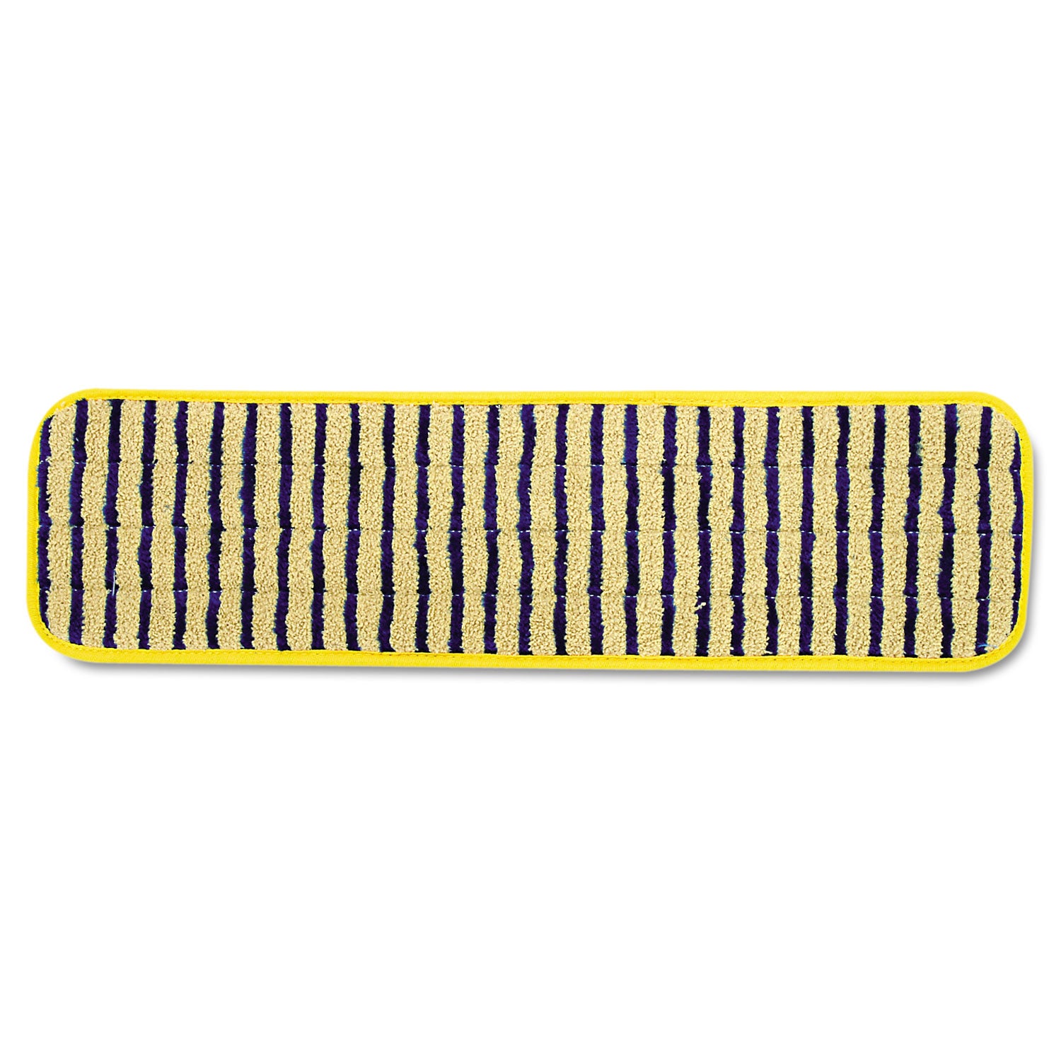 Microfiber Scrubber Pad, Vertical Polyprolene Stripes, 18", Yellow, 6/carton