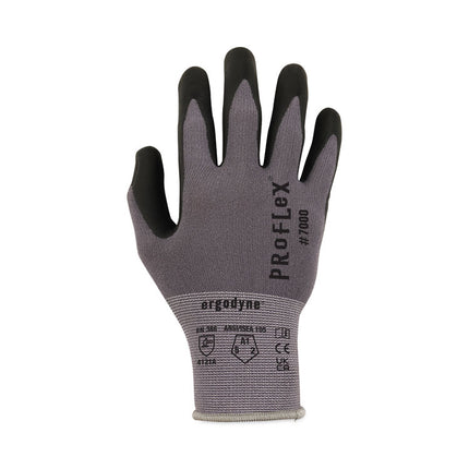 ProFlex 7000 Nitrile-Coated Gloves Microfoam Palm, Gray, Small, Pair