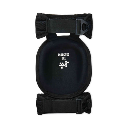 ProFlex 344 Injected Gel Knee Pads With Comfort Straps, Short Cap, Buckle Closure, Black, Pair