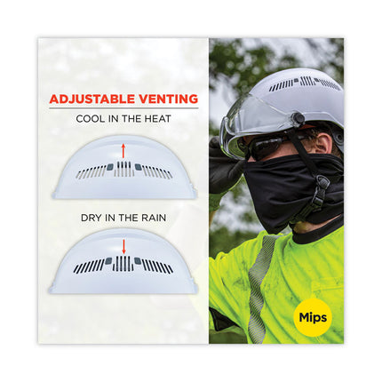 Skullerz 8975-MIPS Class C Safety Helmet with MIPS Elevate Ratchet Suspension, White