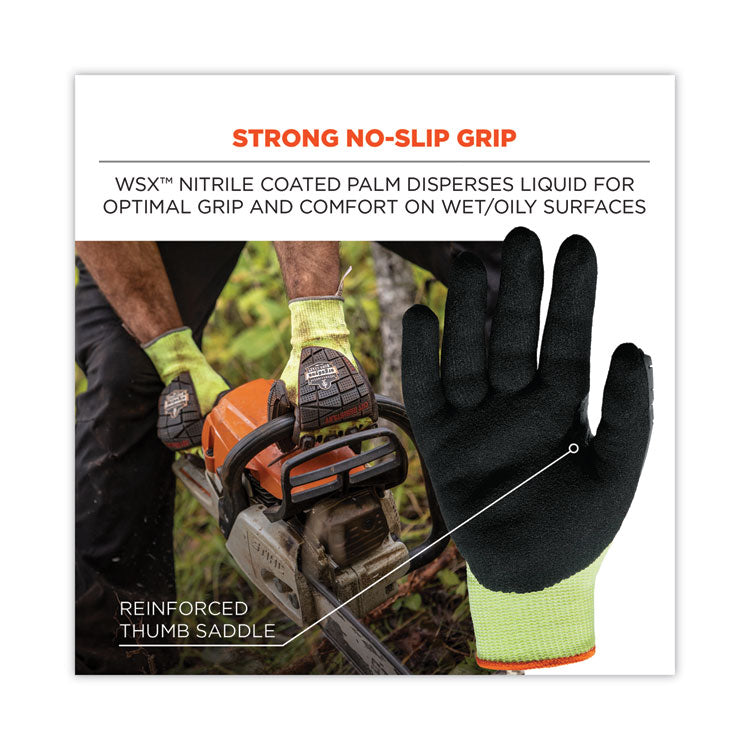 ProFlex 7141 ANSI A4 DIR Nitrile-Coated CR Gloves, Lime, 2X-Large, 72 Pairs/Pack